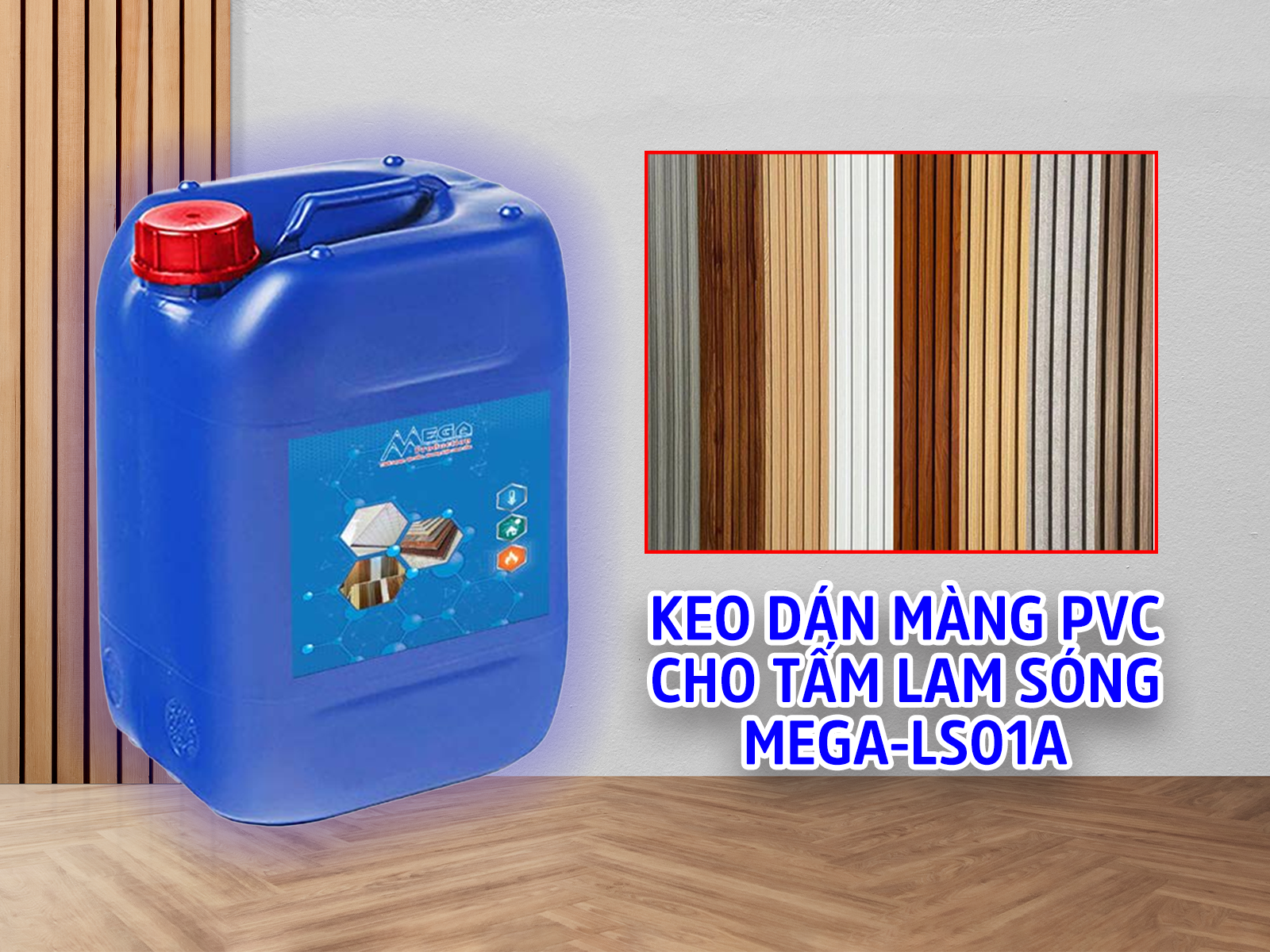 KEO DÁN TẤM LAM SÓNG MEGA-PVC-LS-01